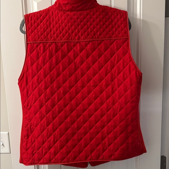 Chico's Vibrant Red Quilted Vest - Picture 3 of 6